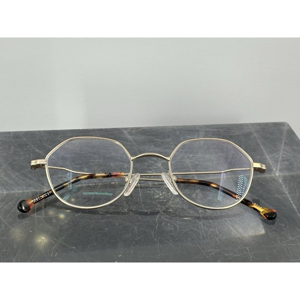 Zenni 157714 Gold Tone Geometric Glasses Frames (LE-3)